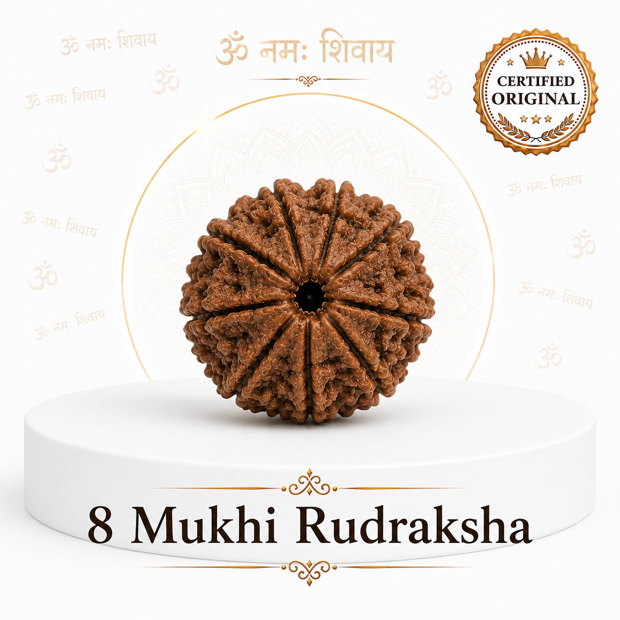 8 Mukhi Rudraksha ( Nepal Origin )